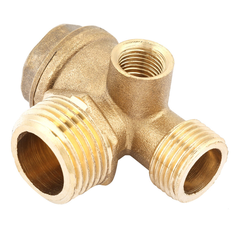 3-Port Brass Air Compressor Check Valve Threaded 9341393598042