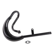 Black Pipe Exhaust Muffler Fit for 2 Stroke 50 80cc Bike Gas Engine Curved Exhaust Pipe Motor Bicycle Parts