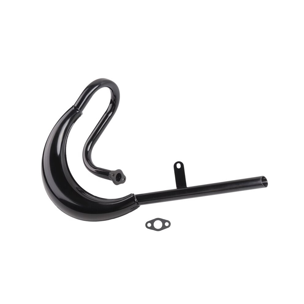 Pipe Exhaust Muffler Fit For 2 Stroke 50 80Cc Bike Gas Engine Curved Exhaust Pipe Motor Bicycle Parts Black 6033246369710