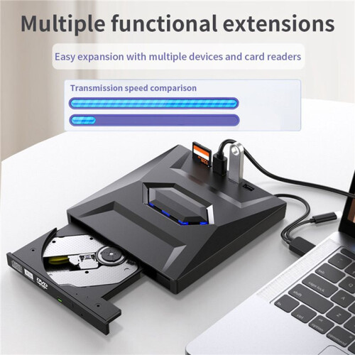 2X External DVD CD Writer Burner CD and DVD Player Type C/USB3.0 External DVD CD Drive for PC Laptop Windows 11/10/8/7 2