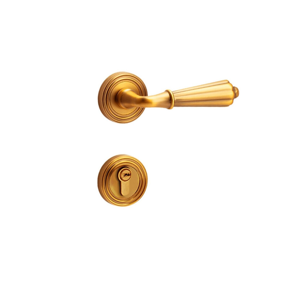 European Retro Bedroom Door Lock Zinc Alloy Handle With Secure Locking Mechanism And Silent Smooth Operation 9771547816386