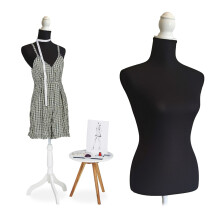 Manichino da sartoria femminile, supporto regolabile, taglia 36/38