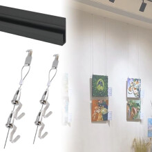 Adjustable 70Inch Picture Hanging System with Easy Height Adjustment, Tool Rail Kit for Home and Office Decor