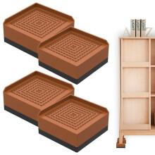 Adjustable Bed Risers 4 Pack, Stackable Non Slip Furniture Risers for Bed Frame, Heavy Duty 500kg Load Support