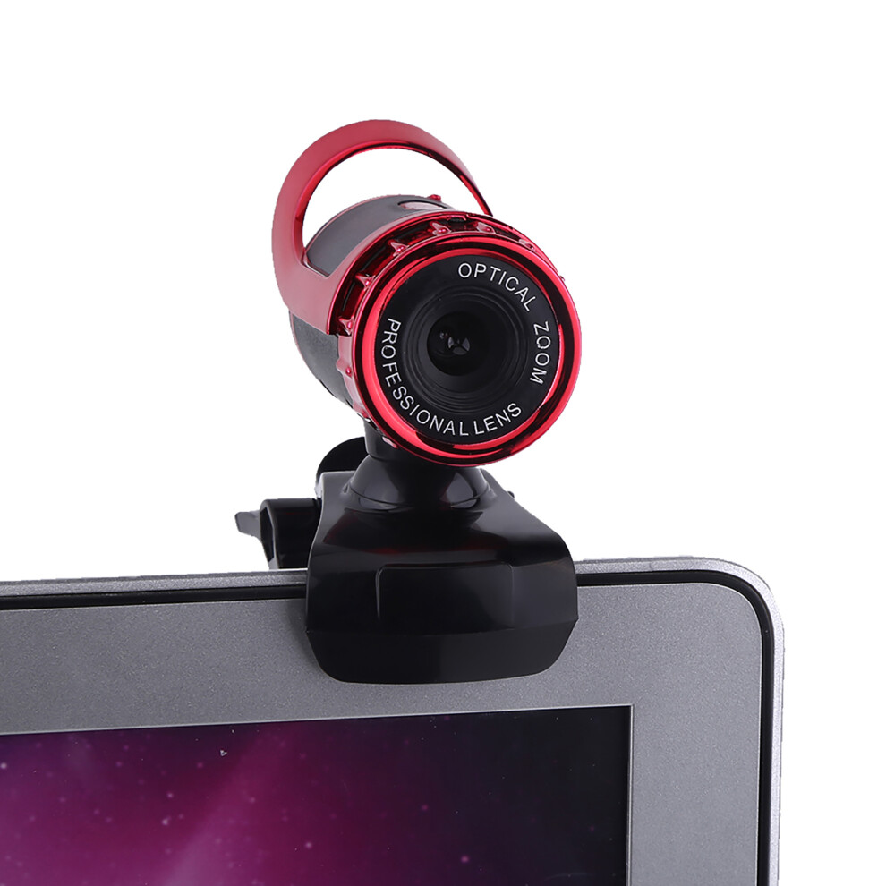 12M Pixels Clip-On Webcam 7.3X6.3x5.8cm Red 9371393598230