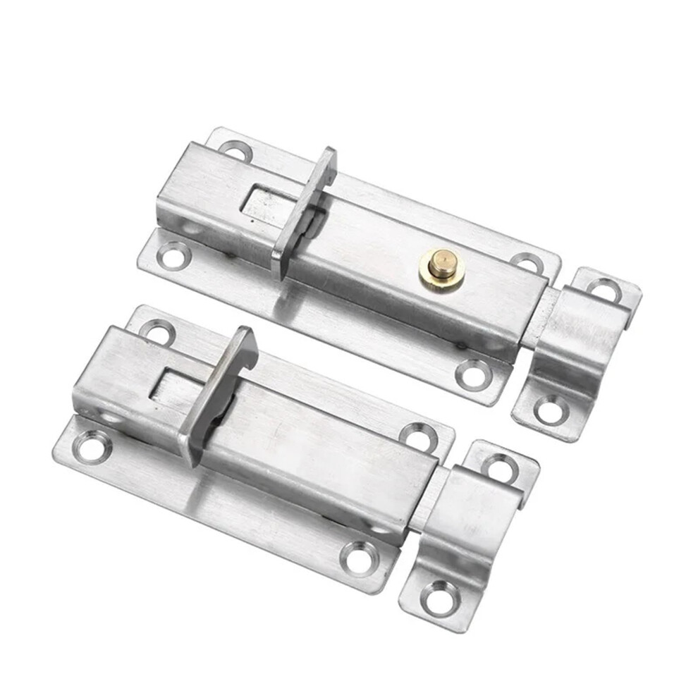 Stainless Steel Door Bolt Latch 4 Inch Corrosionresistant 2 In 1 Hinge Lock For Gate Door 9330225288558