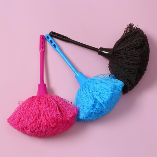 2Pcs Electrostatic Duster Set, Reusable Handheld Car Cleaning Brush with Soft NonScratch Head 2