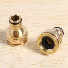 4 Pack Brass Garden Hose/Hosepipe Tap Connector 1/2 Inch and 3/4 Inch 2-In-1 Female Threaded Faucet Adapter