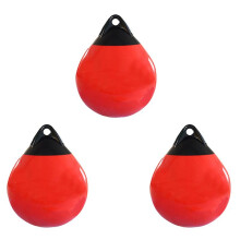 3X Heavy Duty PVC Boot Spatborden Bal Ronde Ankerboei Dock Bumper Bal Opblaasbare Bescherming Marine Mooring Boei Rood