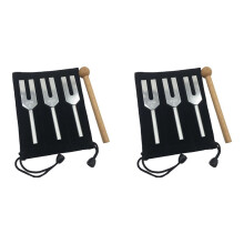 2sets Engel Stemvorkenset - 4096 Hz, 4160 Hz, 4225 Hz - Therapeutische Instrumentenset met Houten Slag en Opbergtas