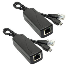 2X Micro-USB POE Splitter 48V to 5V2A/3A USB Power Supply National Standard with Phone Charging