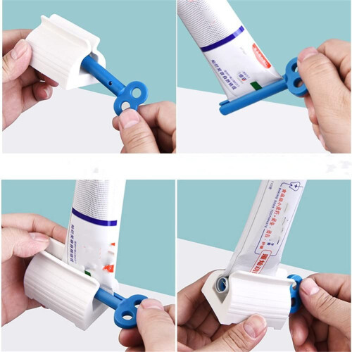 Toothpaste Tube Squeezer with Efficient Extraction Design, Easy OneHand Operation, Green Holder Stand 2