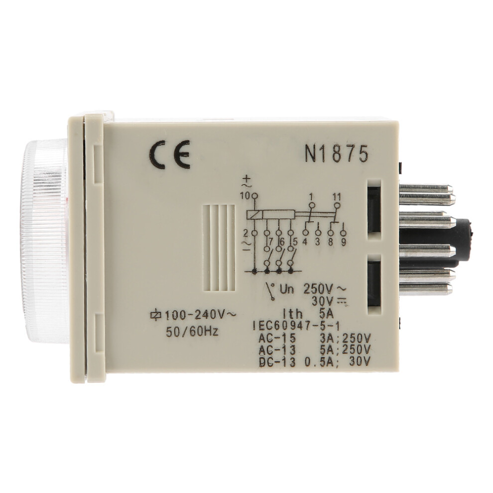 H3cr-A Delay Timer Relay 8A 250Vac 48X48x81.6mm 8791393598527
