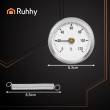 Wijzerplaatthermometer voor 0-120C ovens, buismontage