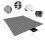 Picnic Mat, White-Black, 300x200 cm, PE + ALU 2