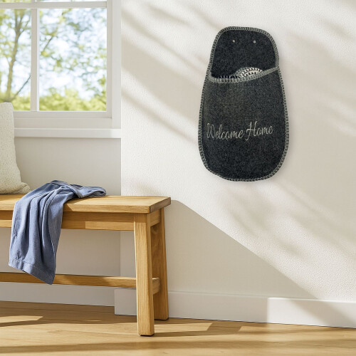 Pantufas de feltro antiderrapantes, 6 pares com bolsa para guardar. 1