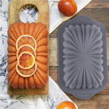2X Brotkastenform Aus Silikon, Nordisches Design, Klassische Geriffelte Toastform, Metallverstärkter Rahmen, Sichere Backform, A