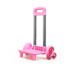 Kids Rolling Backpack Trolley with SixWheel Stair Climbing, Foldable School Bag Cart for Children
