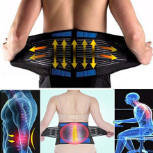 6XL Adjustable Lumbar Support Belt with Ergonomic Back Brace for Pain Relief and Heavy Lifting