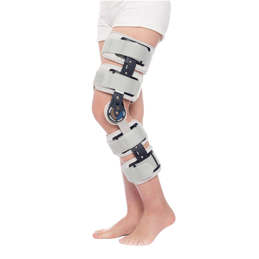 Adjustable Hinged Knee Brace with ROM Control for Post Op Surgery Recovery and Injury Support
