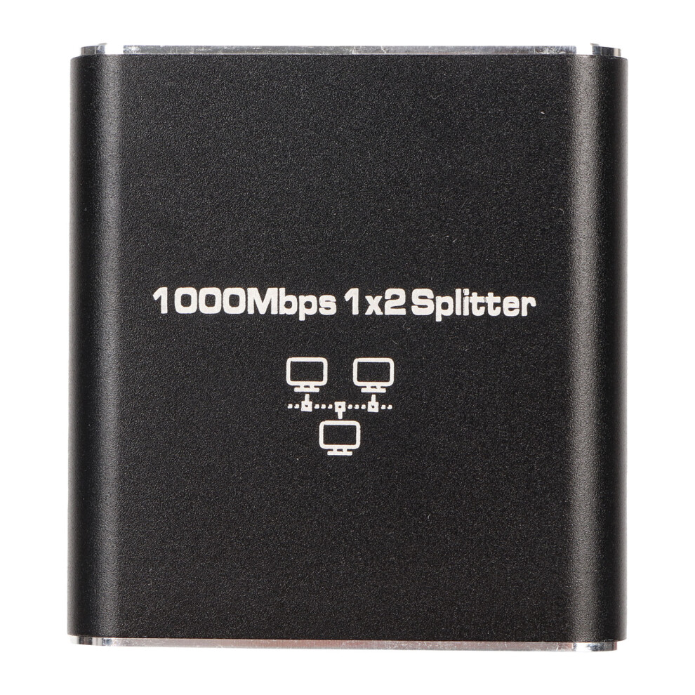 Rj45 Ethernet Splitter 2 Port Aluminum Alloy Gigabit Network Switch 1000Mbps 7611393598970