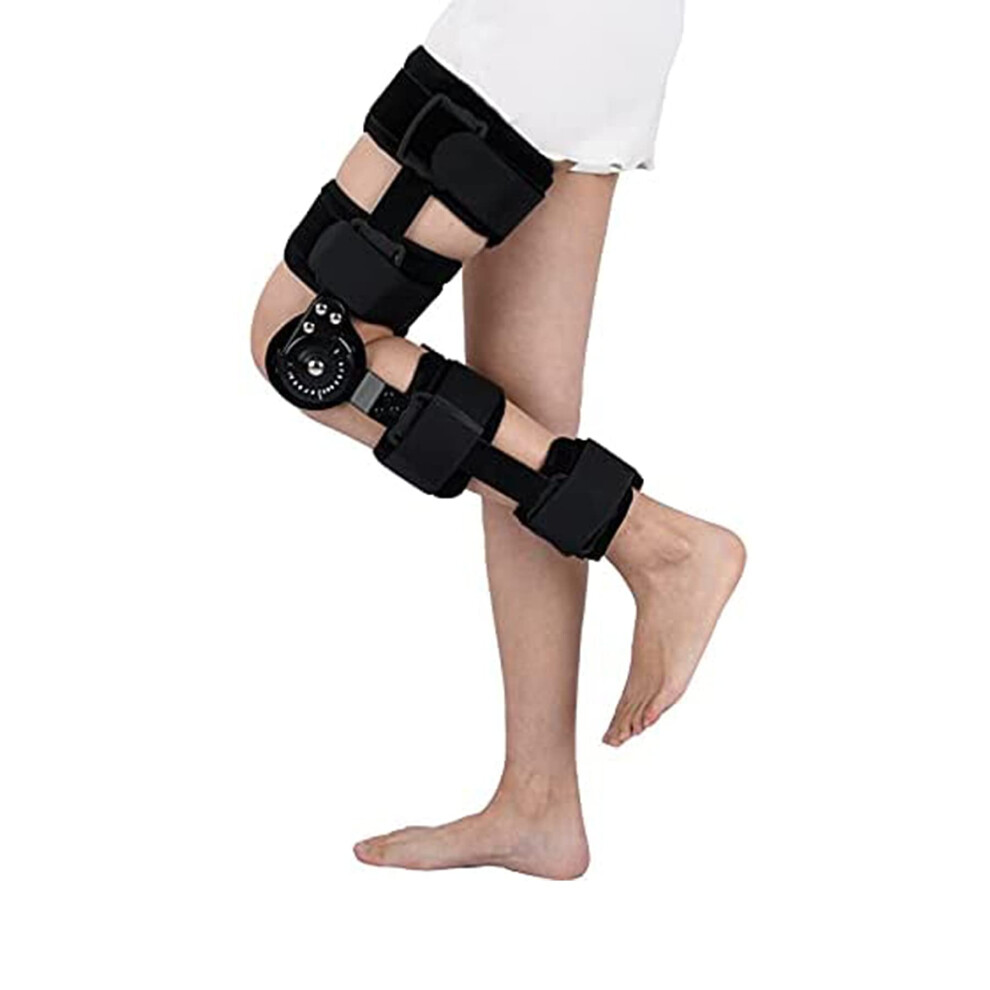 Adjustable Hinged ROM Knee Brace with Adjustable Angle Control for ACL MCL Recovery and Post Surgery Support
