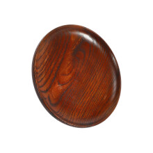 2X Tableware Household Smooth Wooden Bread Dish Tray Kitchen Utensils Seasoning Plate Round