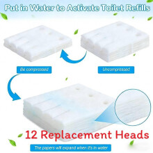 (Replacement Head)Refills Flushable Toilet Refills Toilet Brush Refill Pads For Toilet And Bathroom