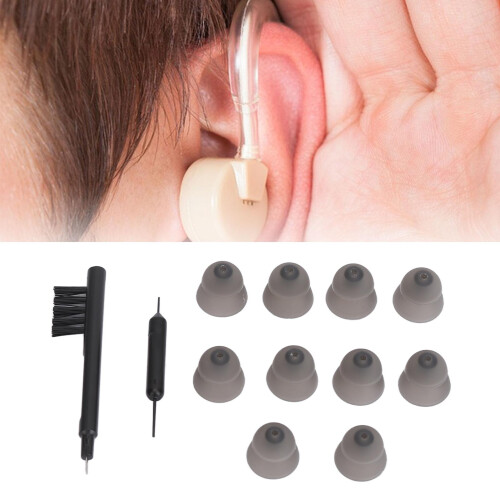 10pcs Black Silicone Closed Dome Ear Tips 2