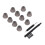 10pcs Black Silicone Closed Dome Ear Tips 4