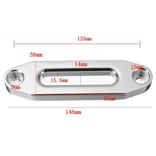 6 Pezzi 125mm 4000Lbs Universal Chrome Billet Alluminio Hawse Passacavo Sintetico Mount Winch Corda 15000Lbs per Suv Atv Utv