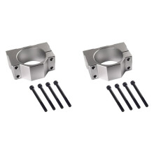 2X Soporte de Motor con Abrazadera de Husillo de 65 mm, Abrazadera de Soporte de Aluminio con 8 Tornillos para Soporte de Montaje de Motor de Máquina