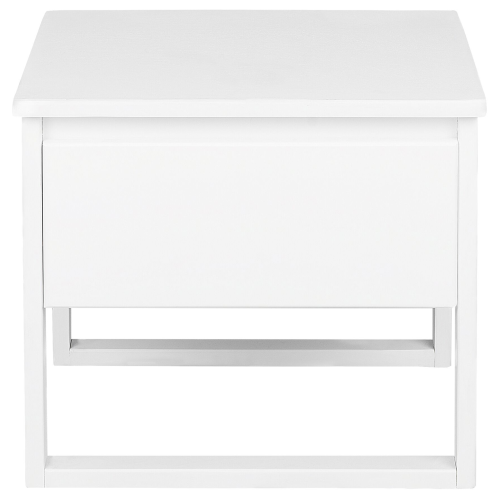 Beliani 1 Drawer Bedside Table GIULIA Pine Wood White 2