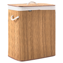 Laundry Basket with Lid ARRAIAS Fabric Brown 100 L