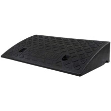 Wheelchair Ramp 5CM Plastic Threshold Ramp for Doorways Anti‑Slip Modular Design Black