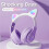 2X Cute Cat Gradient Wireless Headsets LED Light  Headphones with Mic 2
