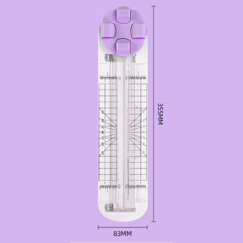 (Purple)Portable A4 Paper Trimmer With Plastic Material And Dualside Cutting Function