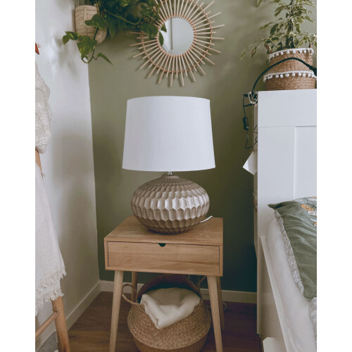 Beliani Table Lamp PIRITA Ceramic Gold 1