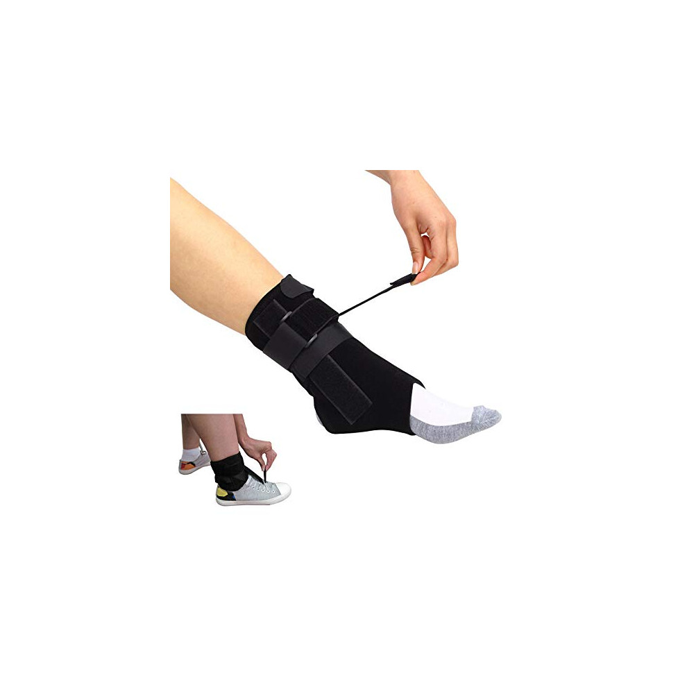 AFO Foot Drop Brace for Plantar Fasciitis Relief, Adjustable Breathable Ankle Support Orthosis for Walking