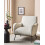 Beliani Armchair ALMIND Corduroy Light Grey 2