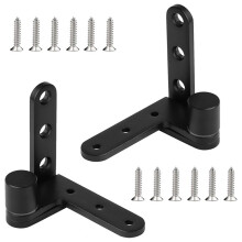 Black Pivot Hinge for Wooden Doors Max Load 132lb/Pair, 270 Degree Rotation with Screws Included(Thickness 3mm)
