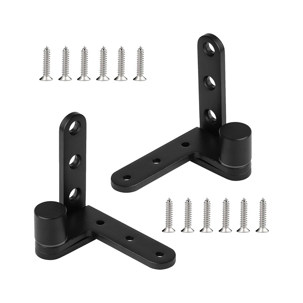 Black Pivot Hinge For Wooden Doors Max Load 132Lb/Pair, 270 Degree Rotation With Screws Included(Thickness 3Mm) 4712861533660