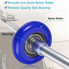 1,8" Nylon Garagedeurrollen voor 2" Garagedeurrails, 4,25" Stille Garagedeurwielen met 6200zz Lagers en 8 Kogels