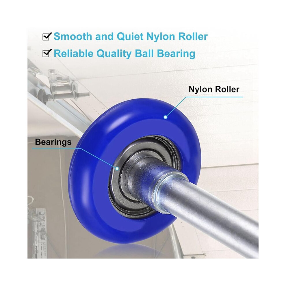 1.8" Nylon Garage Door Rollers For 2" Garage Track,4.25" Stem Quiet Garage Door Wheels, 6200Zz Bearing 8 Balls 6033505798237