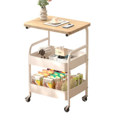 3 Tier Storage Trolley Cart Wheels, Kitchen Bathroom Laundry Narrow Spice Rack Space-Saving Mobile Organizer B