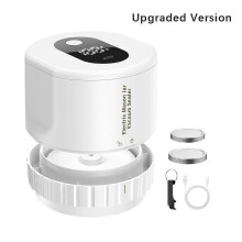 (two, White) For Mason Jars Vacuum Sealer Pump Food Preservation Kit Compact One Button Operation Reusable Eco Friendly