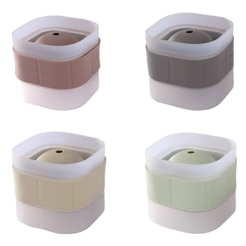 Silicone Ice  Maker for Whiskey & Cocktails,Large Round Ice Mold with Stackable Lid