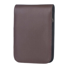 Vintage PU 12-Slot Pen Case with Zipper - Large Capacity Organizer for Stationery Coffee Brown