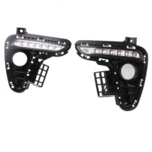 Car DRL 12V LED Daytime Running Light Daylight Fog Lamp for Rio 2017 2018 Yellow Turning Signal Relay Waterproof