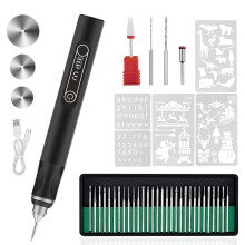 Electric Grinder Small Handheld Electric Sander Lithium Drilling Engraving & Polishing Tool Portable Grinder Black